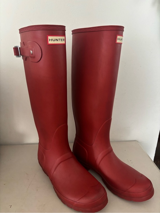 Hunter Shoes - Hunter Women's Original Tall Rain Boots - Military Red Size 10